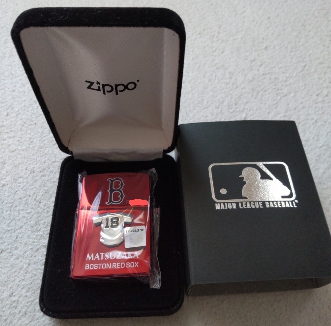 松坂大輔 シリアルナンバー ZIPPO 限定品 ボストン レッドソックス 記念 立体メタル 未使用品 シリアルナンバー ジッポー 限定品　_画像1