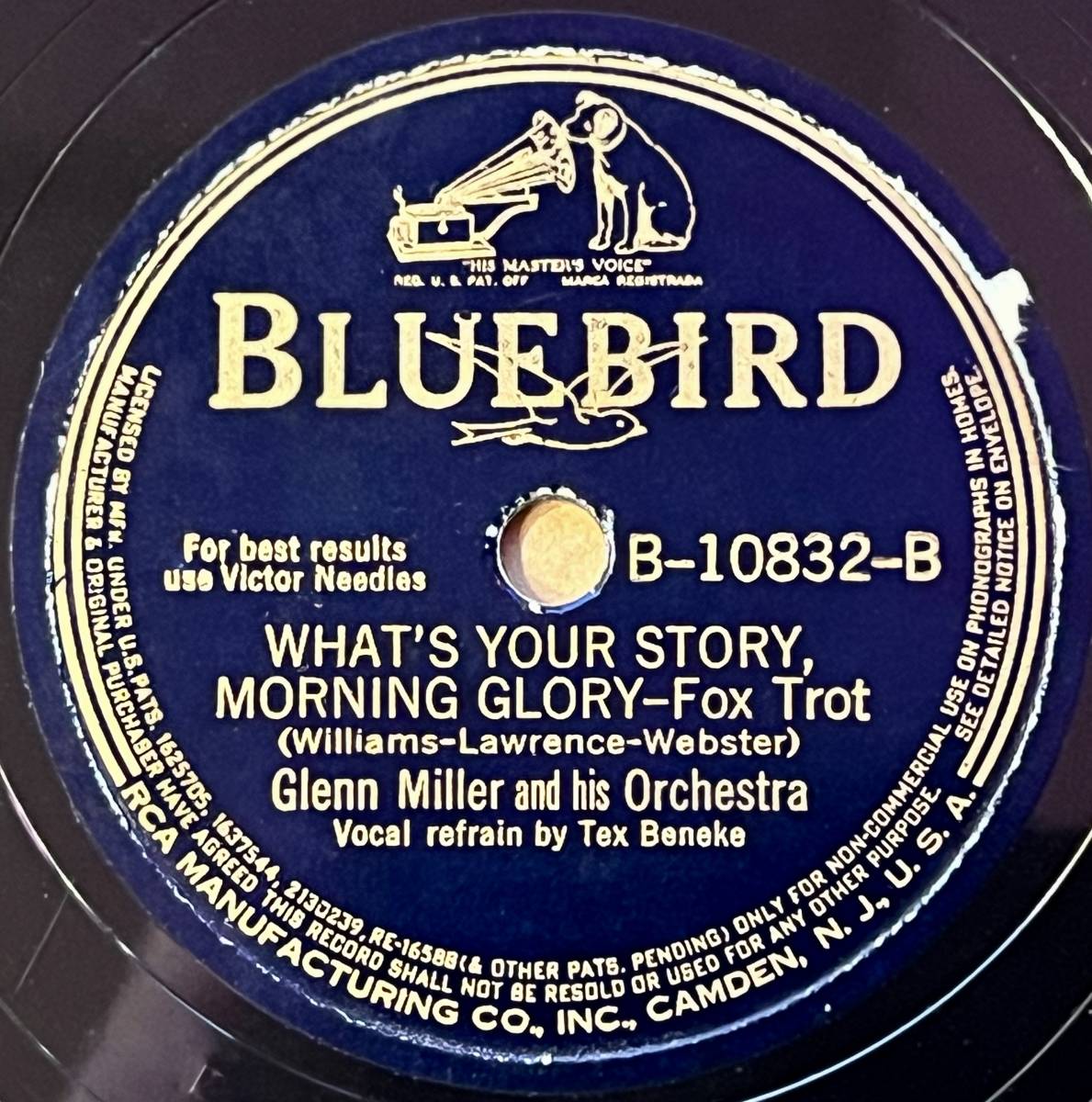 GLENN MILLER ANDF HIS ORCH. BLUEBIRD Crosstown/ What’s Your Story, Morning Glory