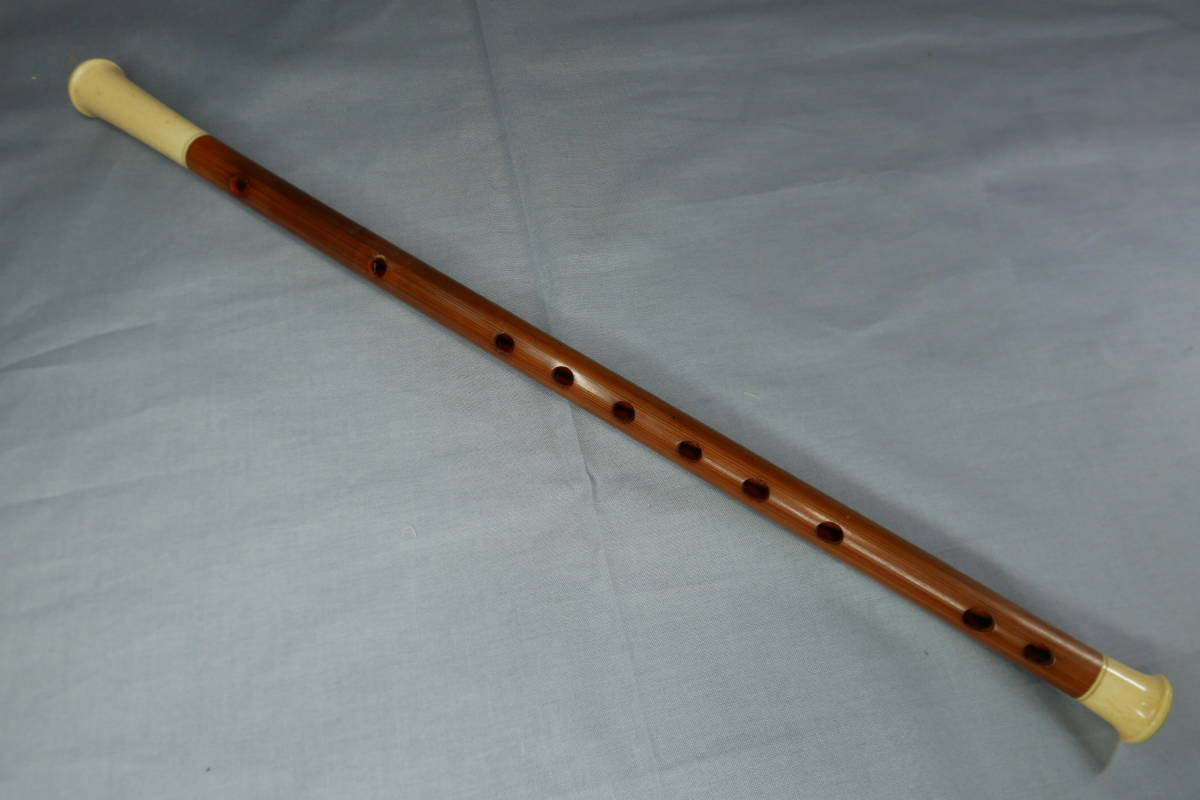 竹製　横笛　明笛　中国美術　約４７，３ｃｍ_画像1