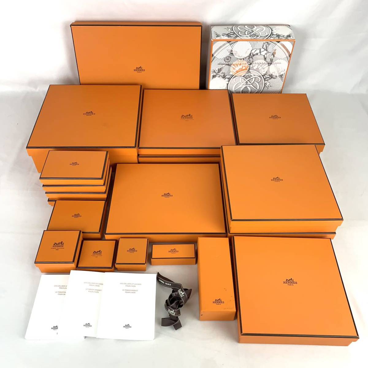 HERMES エルメス 空箱 BOX 保存箱 りぼん オレンジ 空き箱 全20点 大量