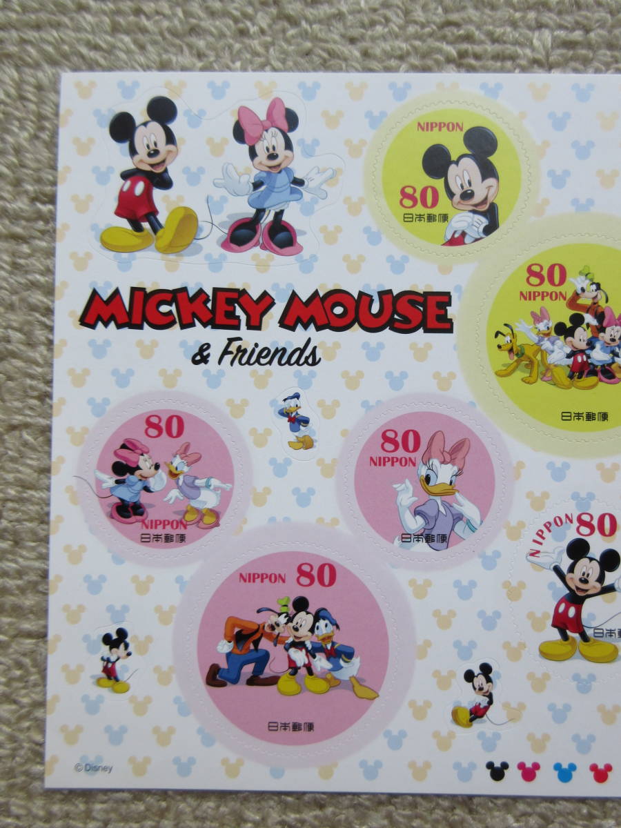 グリーティング切手　MICKEY & MINNIEミッキー＆ミニーMICKEY MOUSE&Friendsミッキーマウスと友達　2シート　額面通り　_画像3