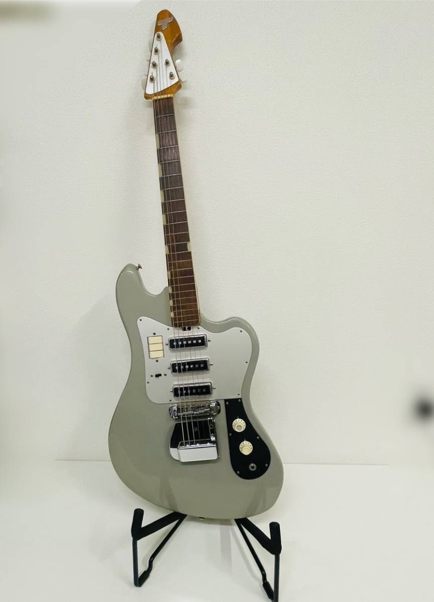 Teisco　テスコ　TG-64　エレキギター　ビザール　1960年代エレキギター　アンティーク　ケース付き　動作未確認　【9609】_画像1