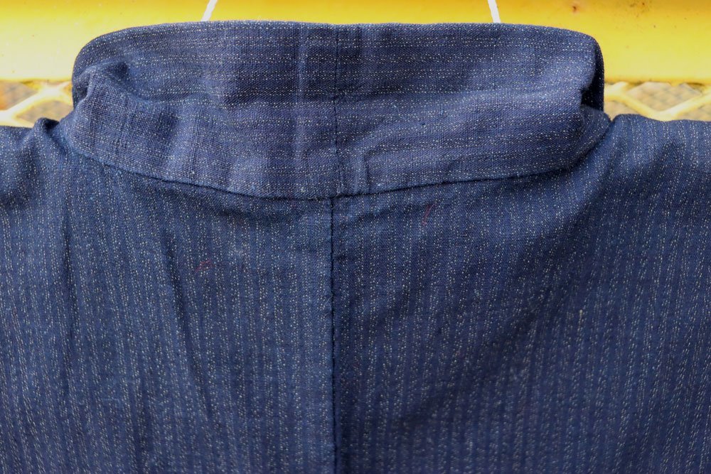 ■W-3557■戦後～　古布　着物　男性用　羽織　木綿 パッチワーク素材■_画像4