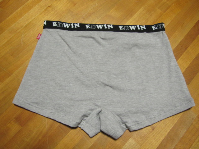 *送料無料*新品*L*エドウィン*一分丈ショーツ2枚*EDWIN UNDERWEAR*グレー・ブルーボーダー*の画像4