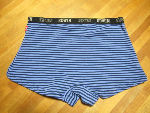 *送料無料*新品*L*エドウィン*一分丈ショーツ2枚*EDWIN UNDERWEAR*グレー・ブルーボーダー*の画像6