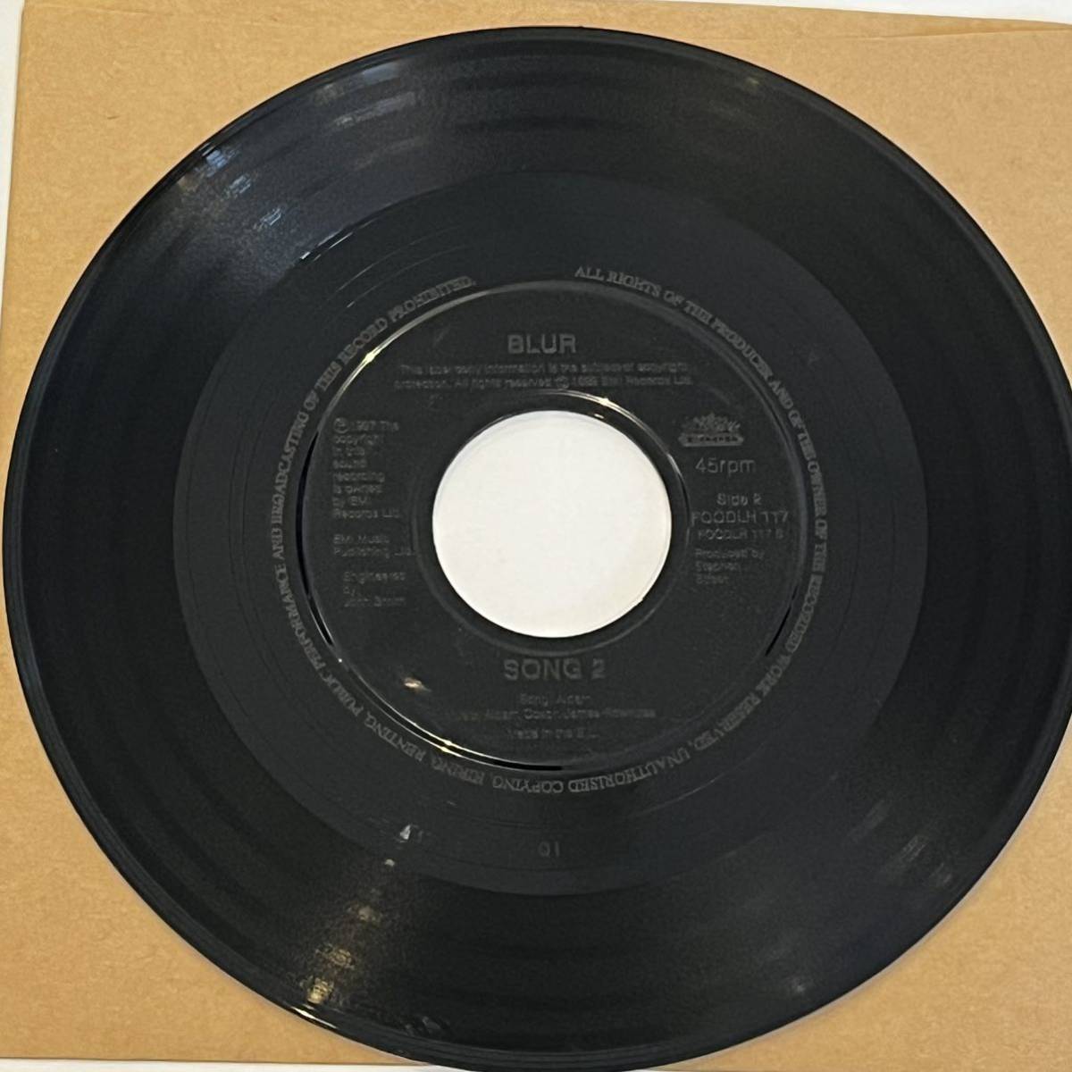 Blur Song 2 Tender (RADIO EDIT) black vinyl labels Jukebox クラブヒット_画像1