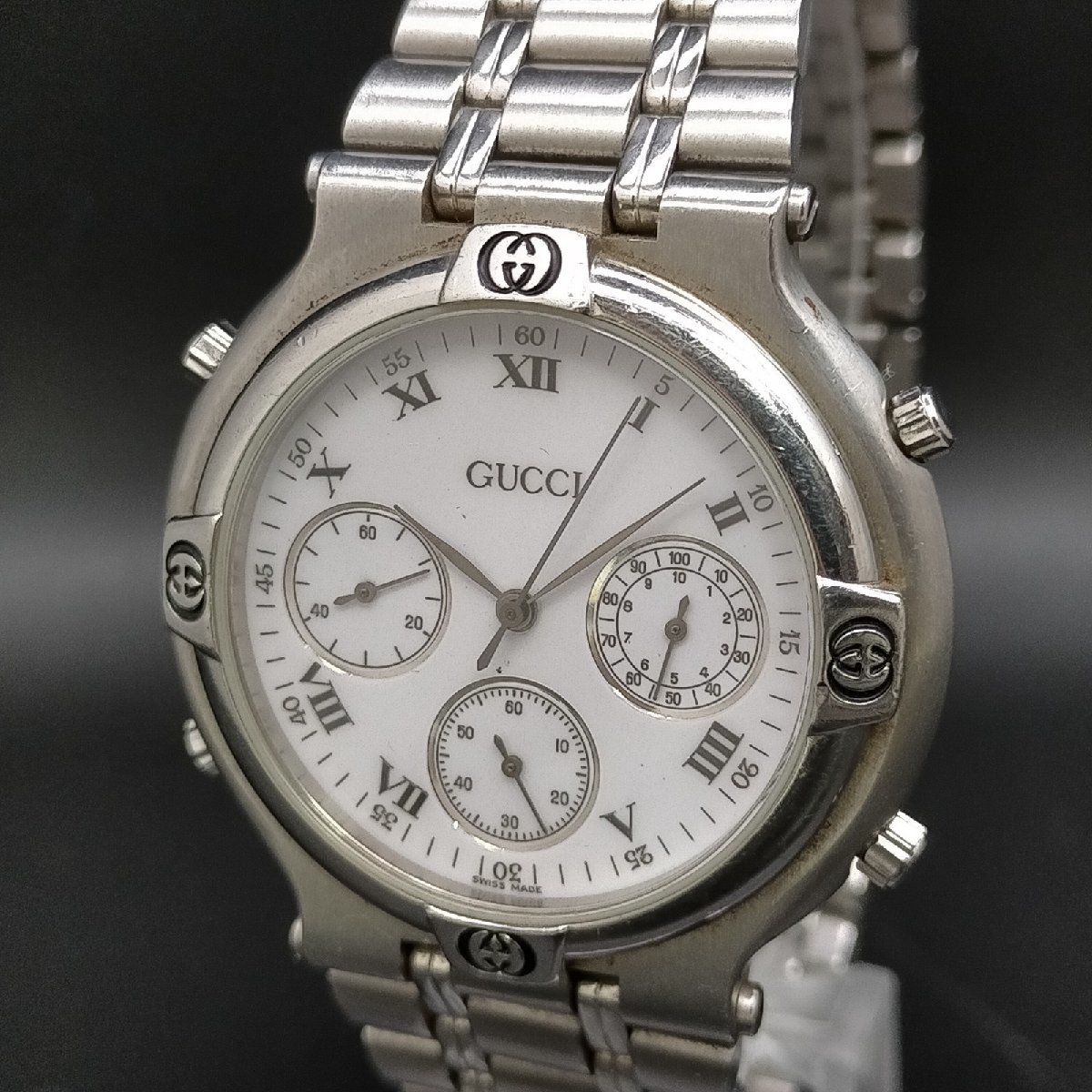 グッチ Gucci 腕時計 動作品 9300（クロノグラフ） メンズ 1264529_画像1
