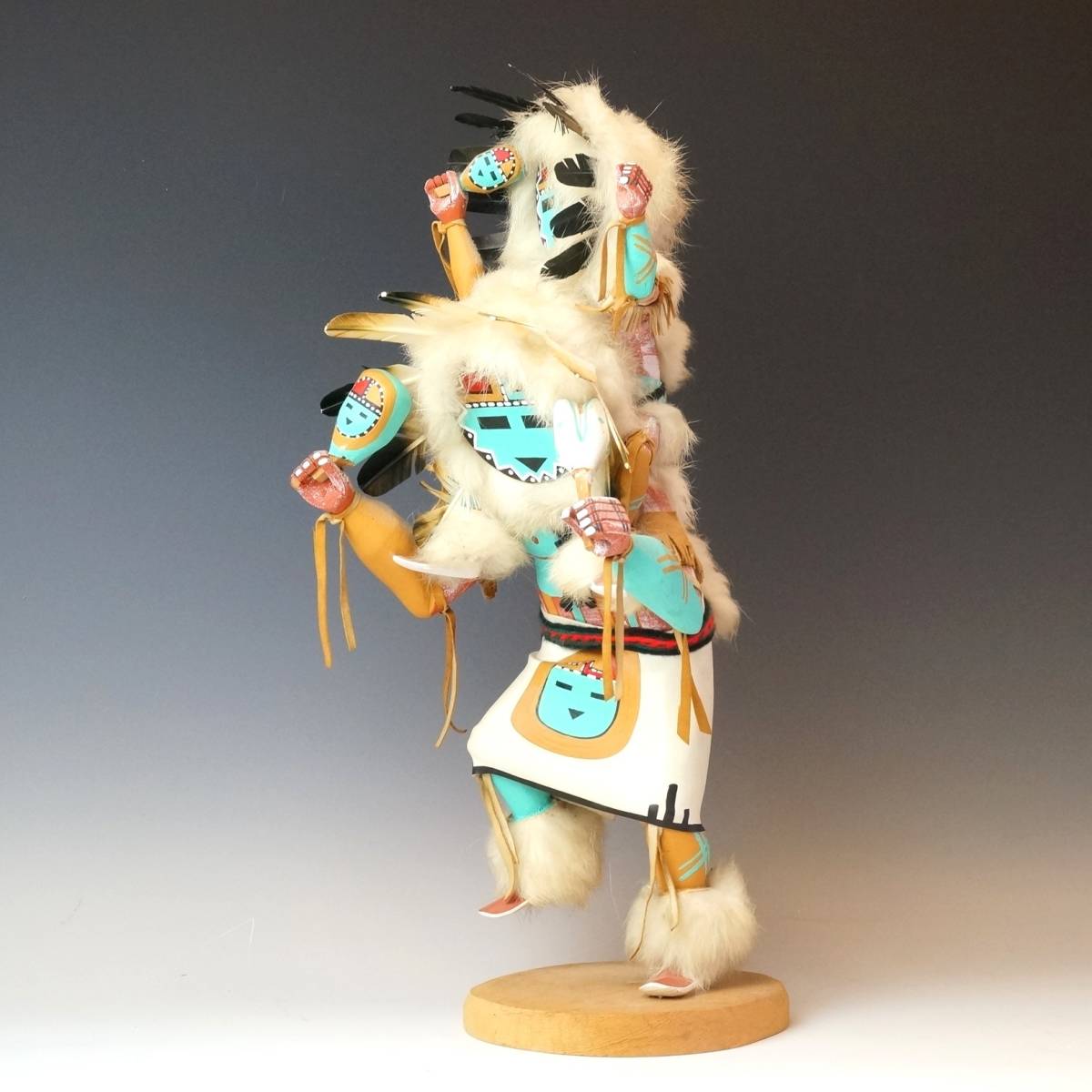 壱☆カチナドール Kachina Doll SANFACE by LARGO 43.5cm ネイティブ・アメリカン/ナバホ族ホピ族ズニ族ビンテージハンドメイド☆_画像6