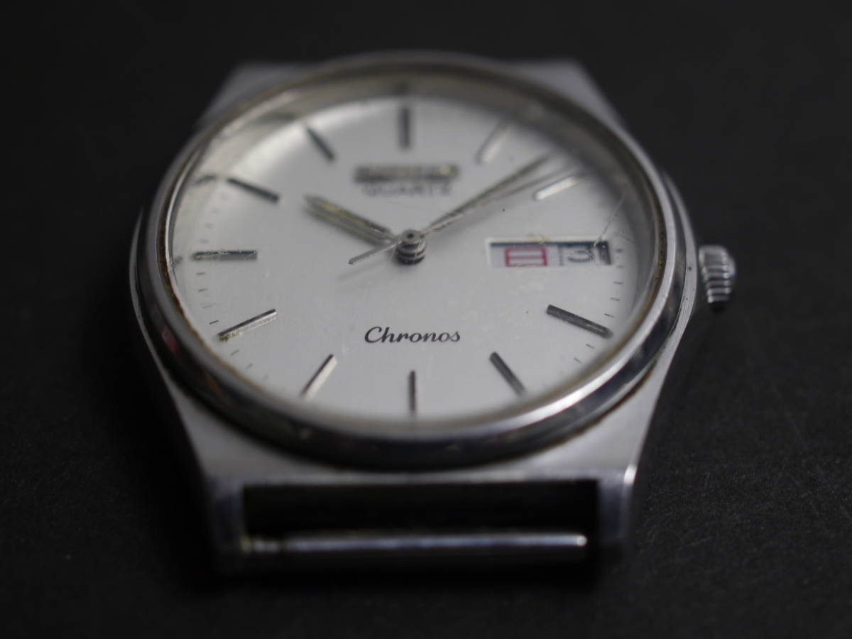 セイコー SEIKO クロノス Chronos クォーツ 3針 デイデイト 8123-6130 男性用 メンズ 腕時計 W368 稼働品_画像2