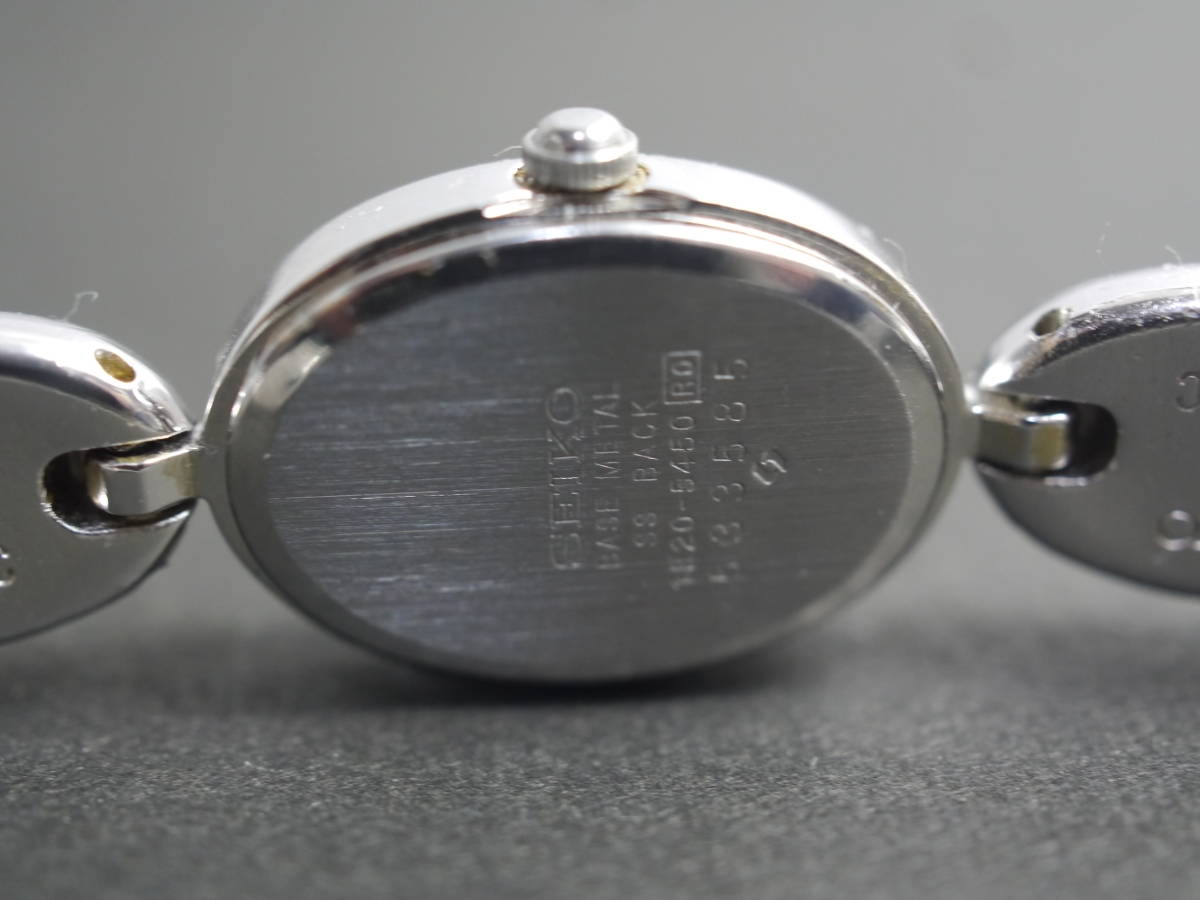 セイコー SEIKO クォーツ 2針 純正ベルト 1E20-5450 女性用 レディース 腕時計 W430_画像6