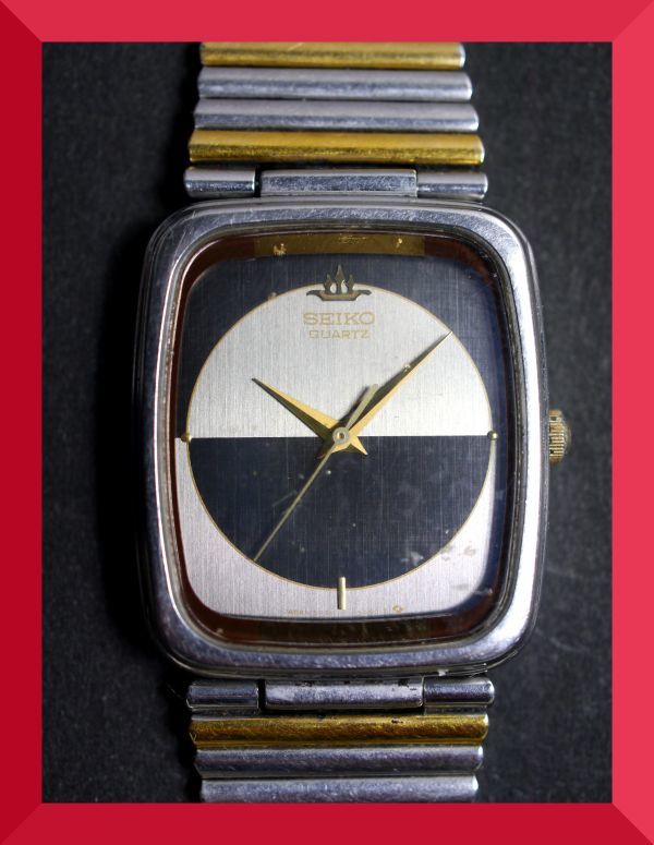 セイコー SEIKO クォーツ 3針 純正ベルト 5P31-5A10 男性用 メンズ 腕時計 W291 稼働品_画像1