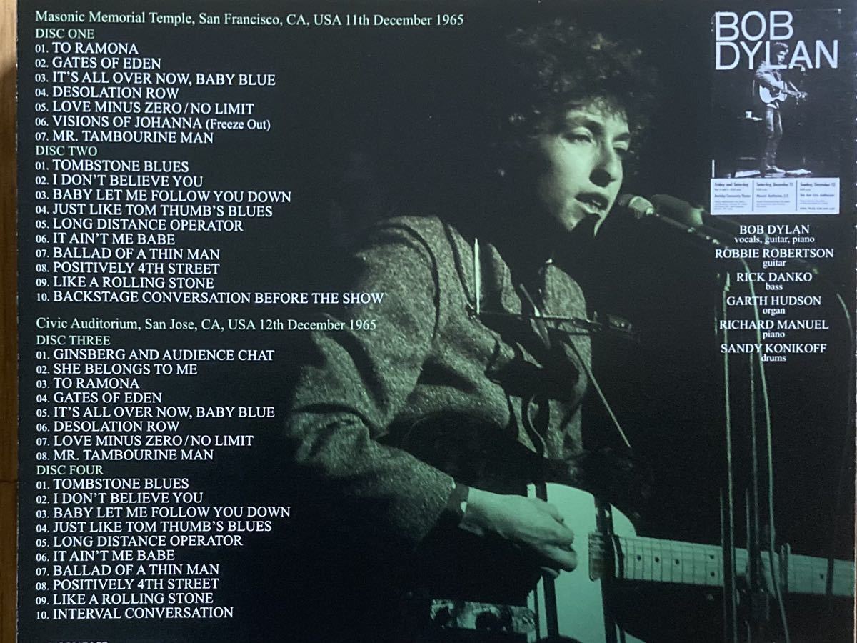 BOB DYLAN ボブディラン / THE GINSBERG TAPES 1965 REVISITED 4CD_画像4