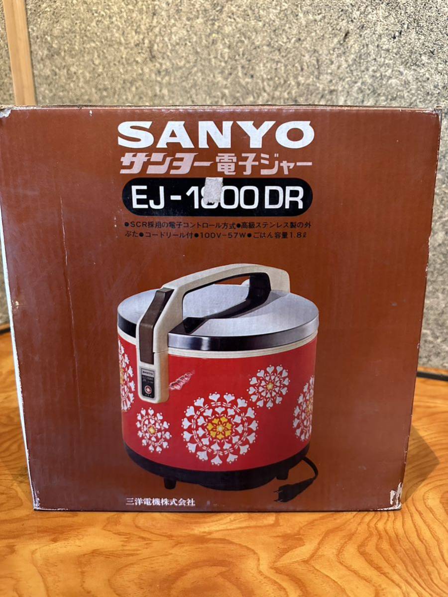  не использовался товар Sanyo Electric Sanyo электронный ja-EJ-1800 электризация подтверждено Showa Retro цветочный принт рисоварка интерьер SANYO античный неиспользуемый товар 