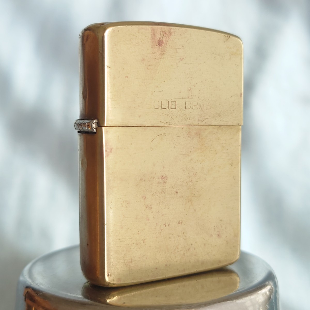 1111円～ ZIPPO 美品 ソリッドブラス SOLID BRASS ダブルイヤー 1932-1989 真鍮 ジッポ 1989 ジッポー オイルライター 限定_画像2