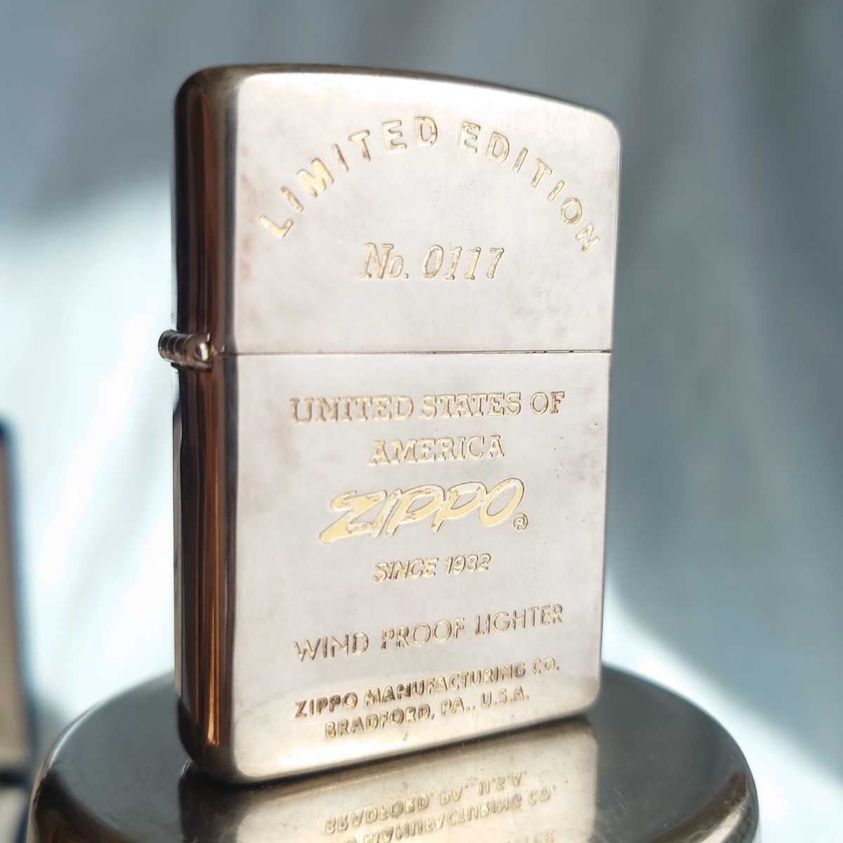 1111円～ ZIPPO 美品 未使用 LIMITED EDITION №0117 SILVER PLATE ジッポ 1994ジッポー オイルライター USA SILVER 限定_画像2