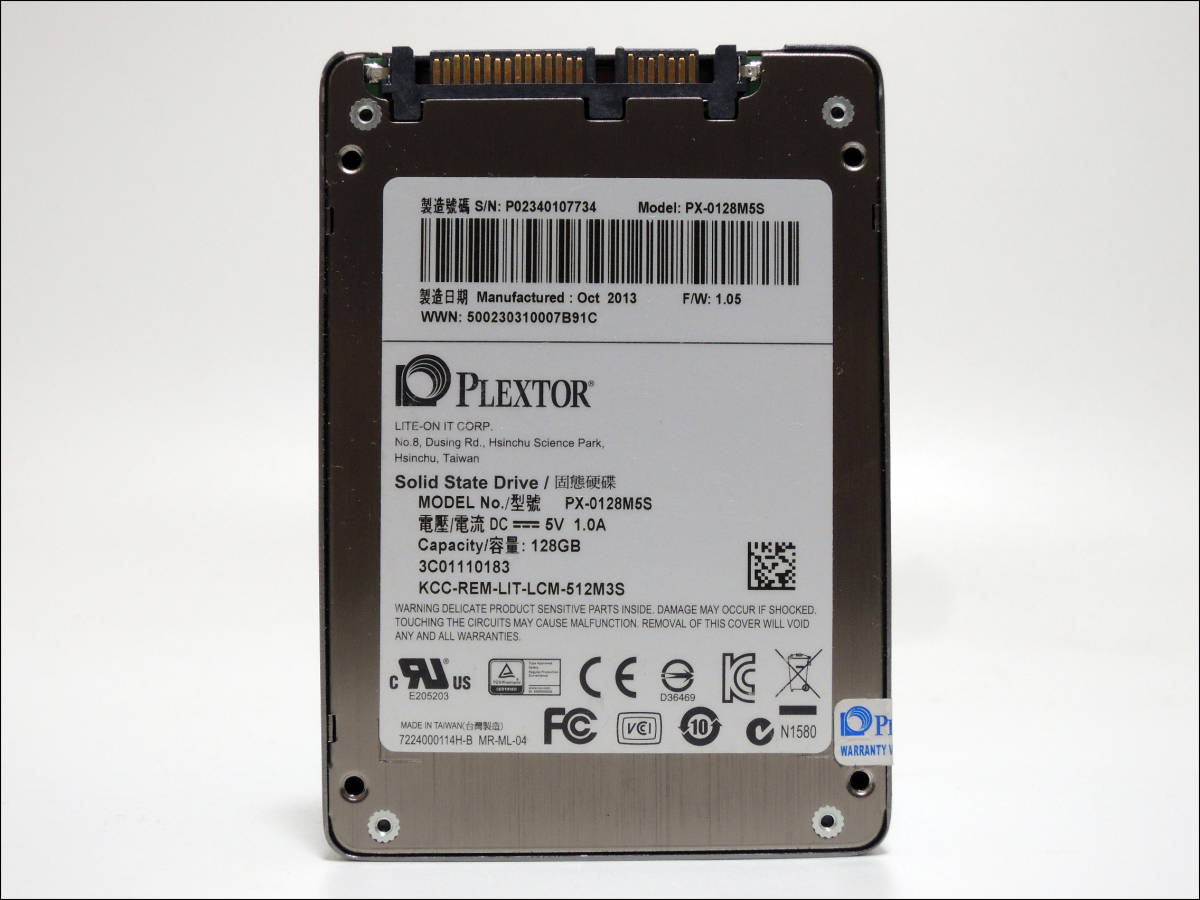 PLEXTOR 2.5インチSSD PX128M5S 128GB SATA #11637_画像1