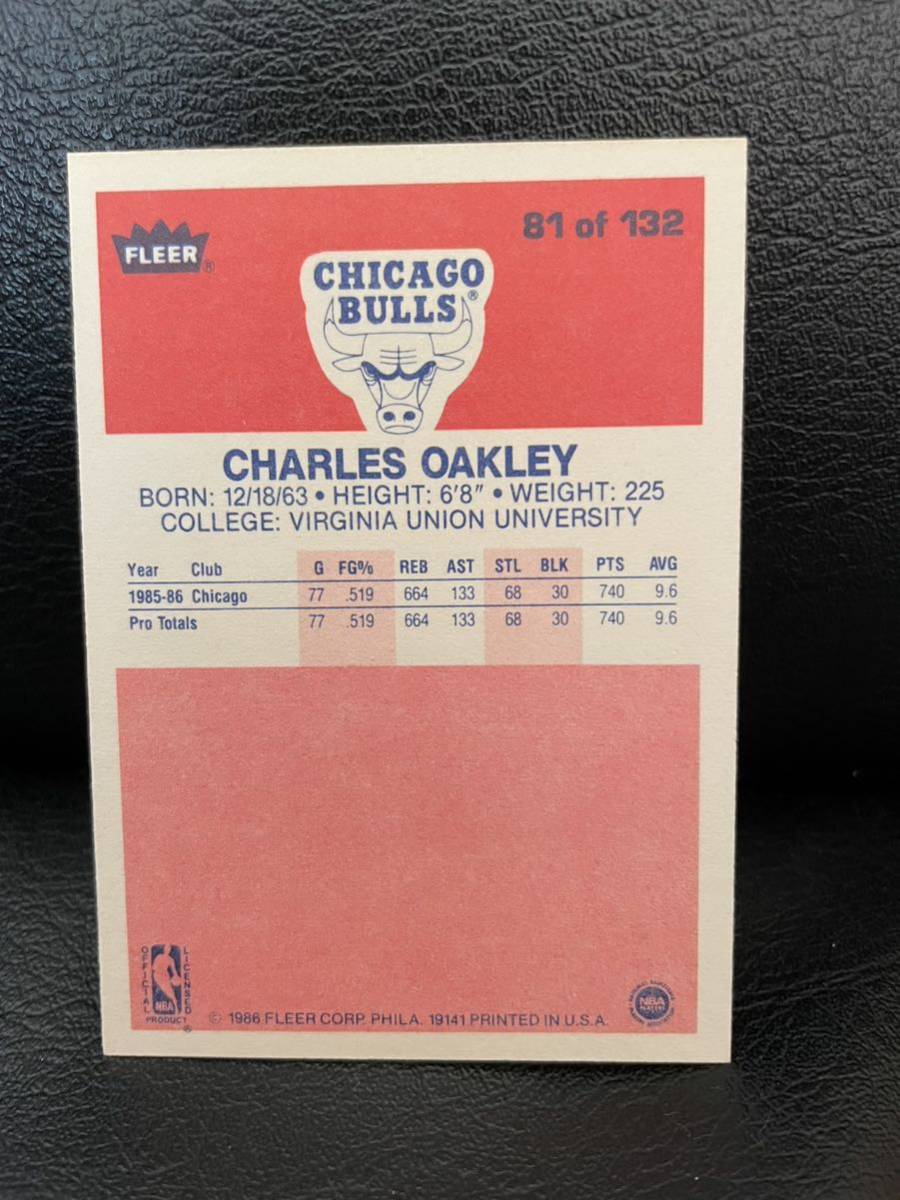 【NBA rare】CHARLES OAKLEY 86 FLEER /RC_画像2