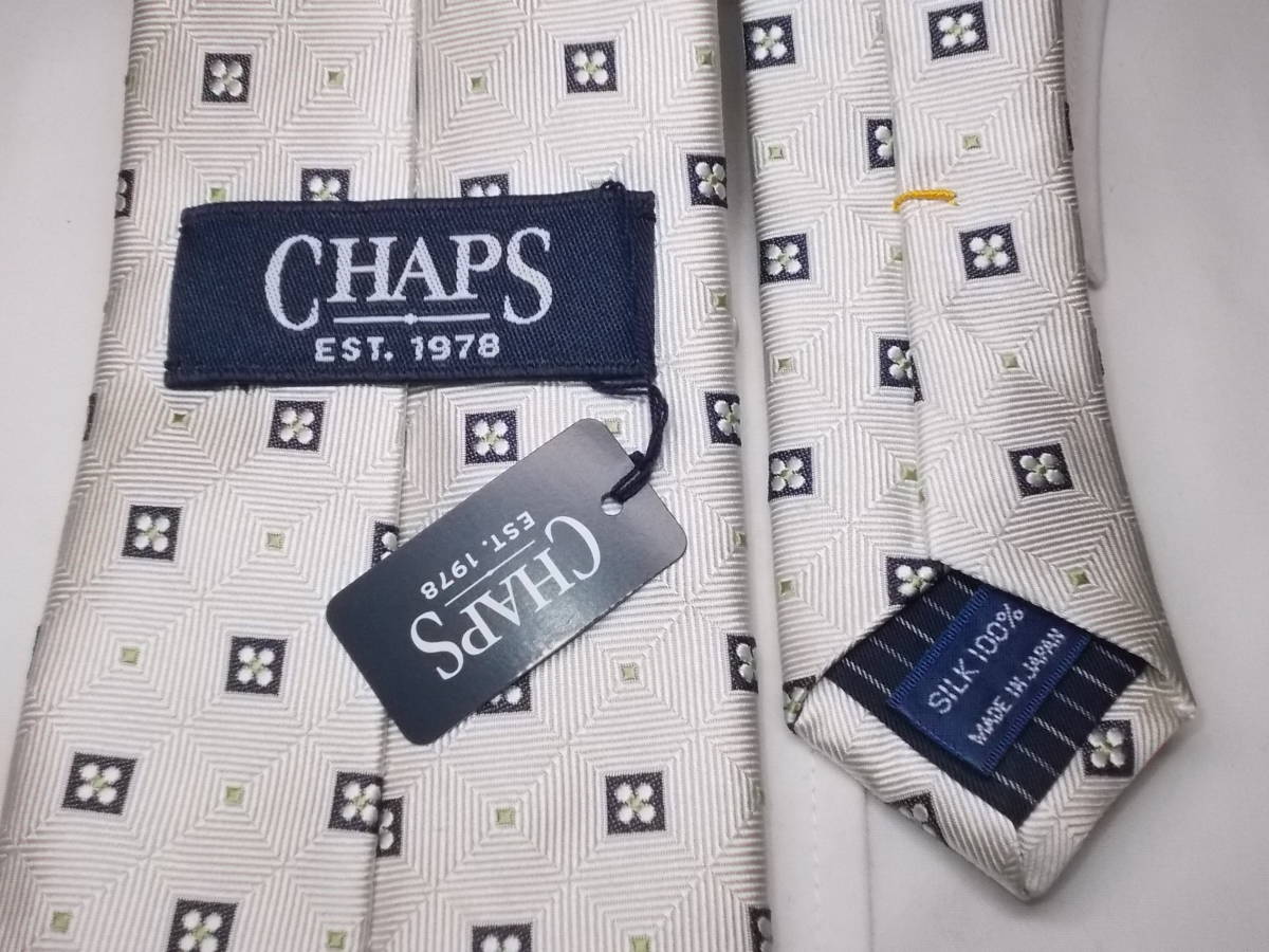 a344*CHAPS necktie * tag attaching unused goods chaps necktie silk 100% made in Japan Ralph Lauren 5K