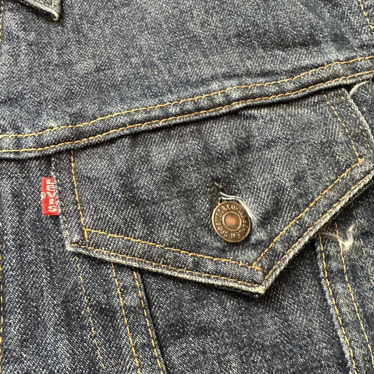 ビッグサイズ 濃紺 70s 46 levi's 70505 vintage デニムジャケット 