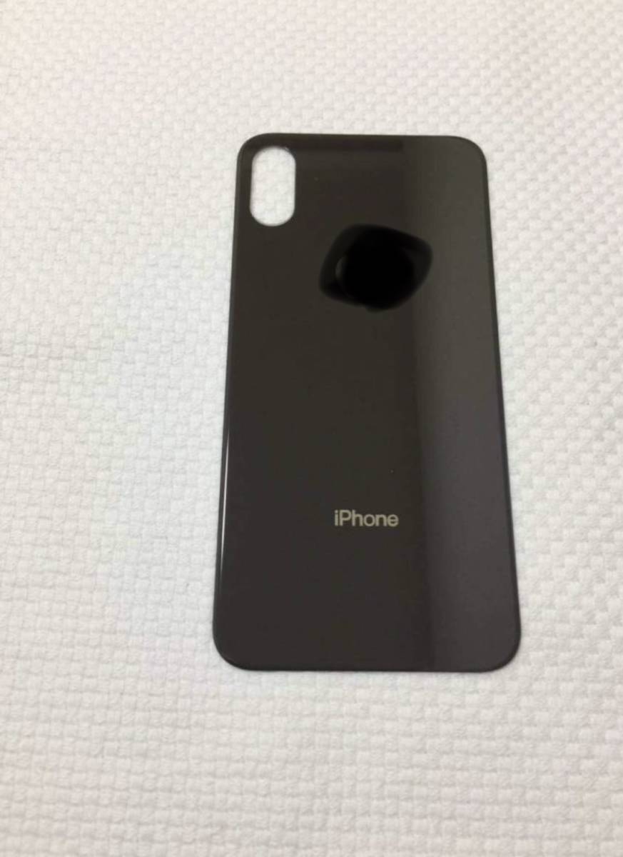 A72-iPhone X バックパネル スペースグレー 背面ガラス新品未使用品_画像1