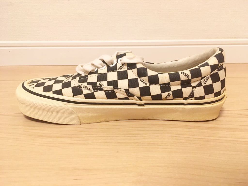 【美品ヤケ有り特価直接引取可】VANS/バンズ VAULT OG ERA LX CHECKER US8 26㎝ スニーカー エラ メンズ 白黒_画像8