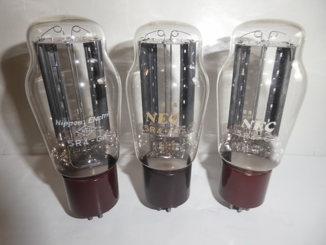 真空管　NEC　5R4GY　通信用　中古良品　3本_画像2