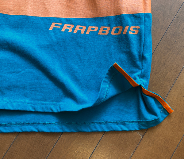 TN09-117　FRAPBOIS × BRANIFF INTERNATIONAL フラボア × ブラニフ航空 ロゴ Tシャツ ブルー×オレンジ 1サイズ_画像4