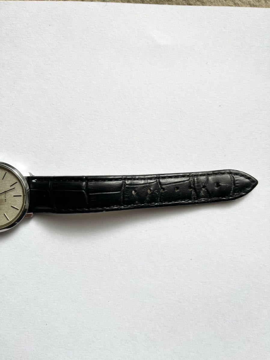 オメガ デビル 手巻き腕時計 メンズ シルバー文字盤 稼働 ヴィンテージ 装飾石リューズ