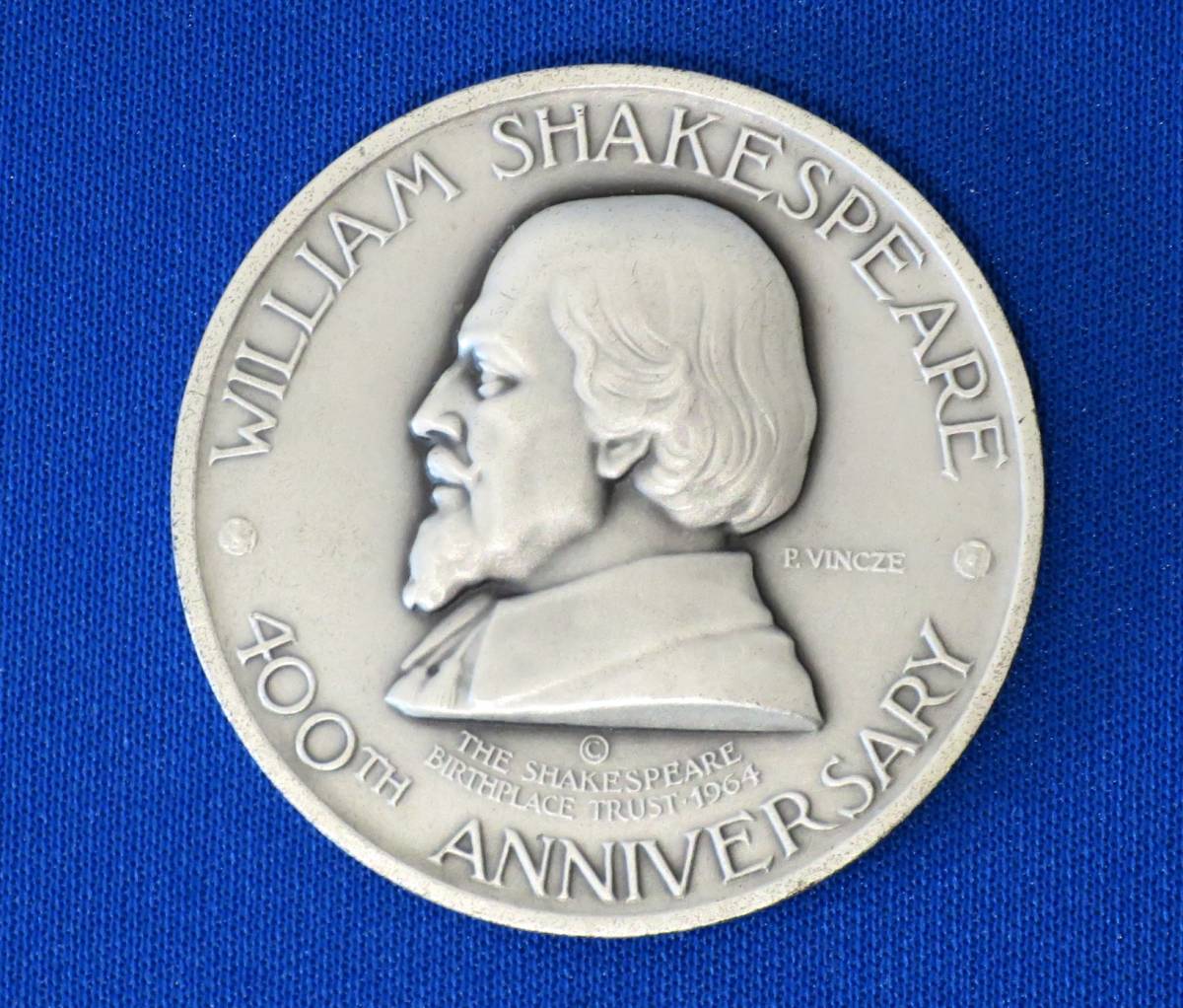 ★★ 純銀 シェークスピア生誕400周年記念メダル（1964年発行・限定品） The 1964 SHAKESPEARE ANNIVERSARY MEDAL Fine Silver ★★_画像6