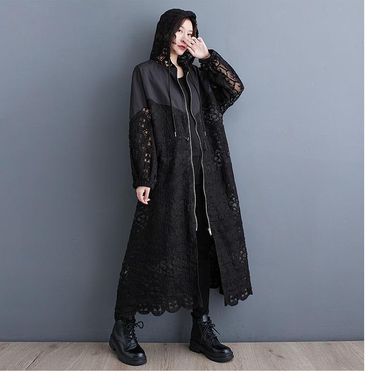 大きいサイズ レディース コート アウター レース 春 秋冬 新品