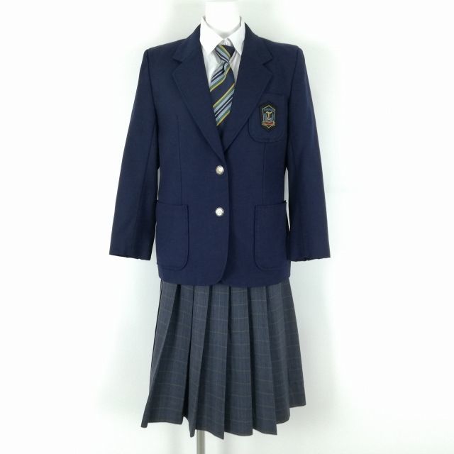 1円 ブレザー チェックスカート ネクタイ 上下4点セット 160A 1円 ブレザー チェックスカート ネクタイ 上下4点セット 160A