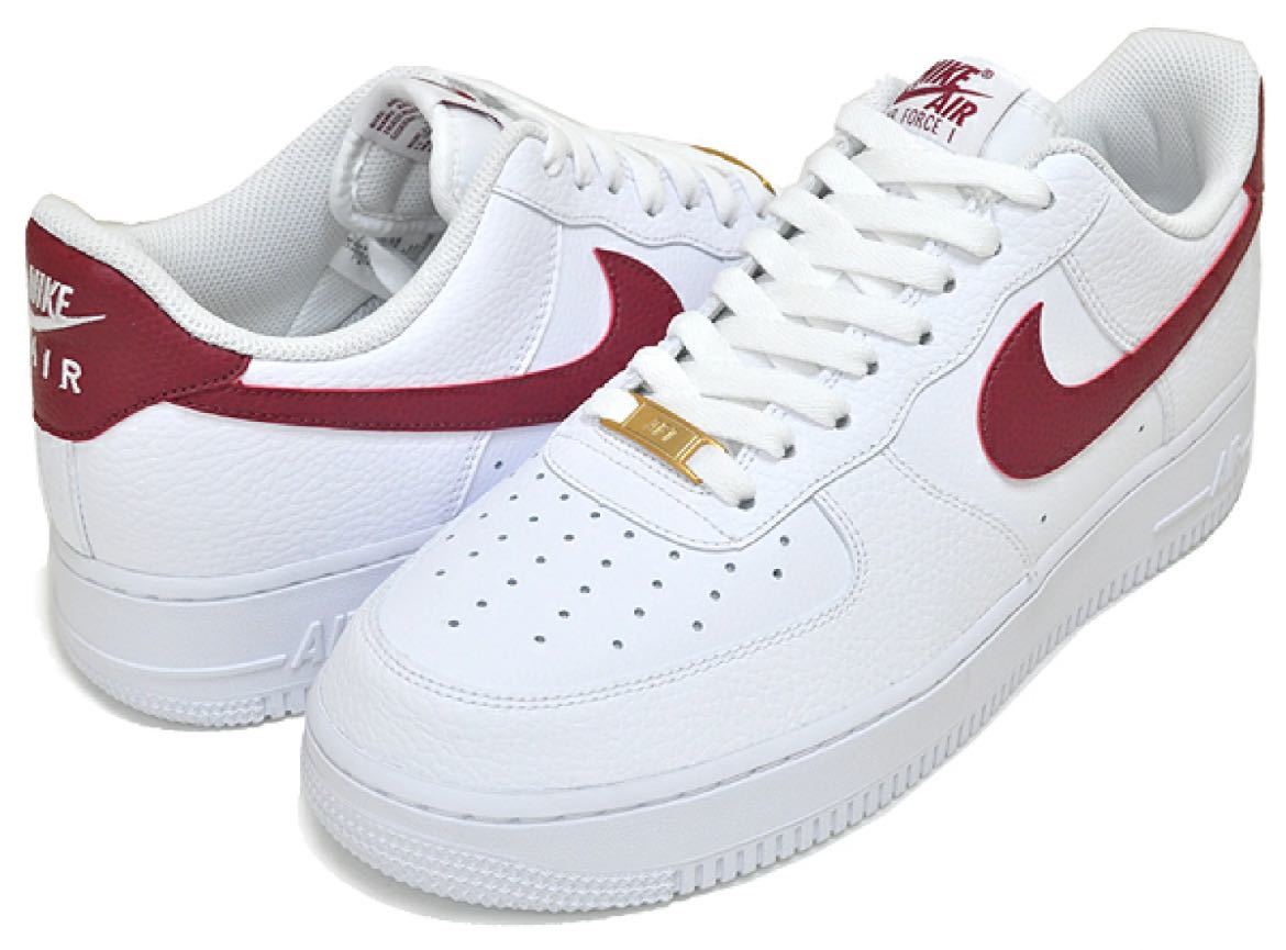 【26cm新品未試着・送料無料】NIKE AIR FORCE 1 LOW 07 WHITE RED CZ0326-100 ナイキ エア フォース ワン ロー ローカット ホワイト レッド_画像1