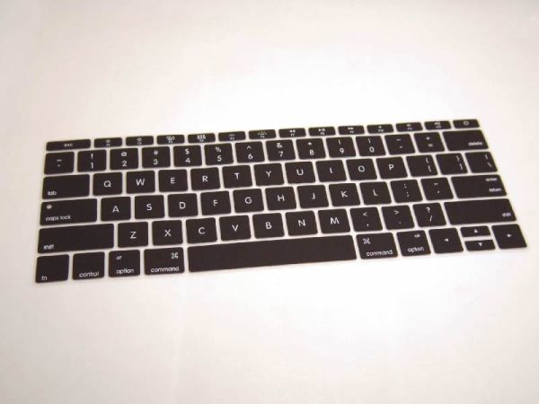 Macbook 12インチ用 USキーボード防塵カバー ブラック US配列_画像1