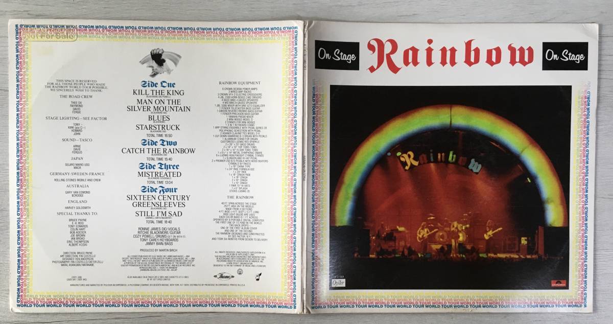 RAINBOW ON STAGE US盤 PROMO プロモプレスキット -