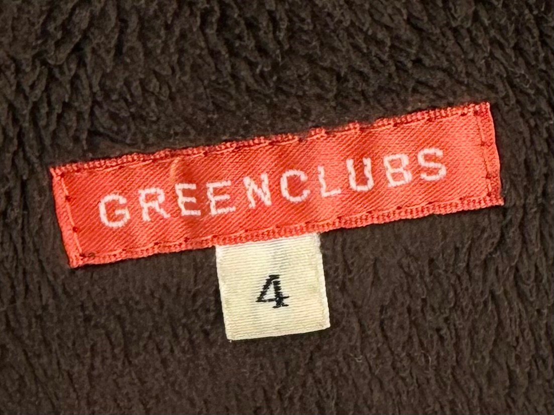 GREENCLUBS グリーンクラブ × ハンナバーベラ コラボ ヨギベア クマゴロー フェイク ムートン ジップアップ ベスト 4/L 茶 ライカ ゴルフの画像6