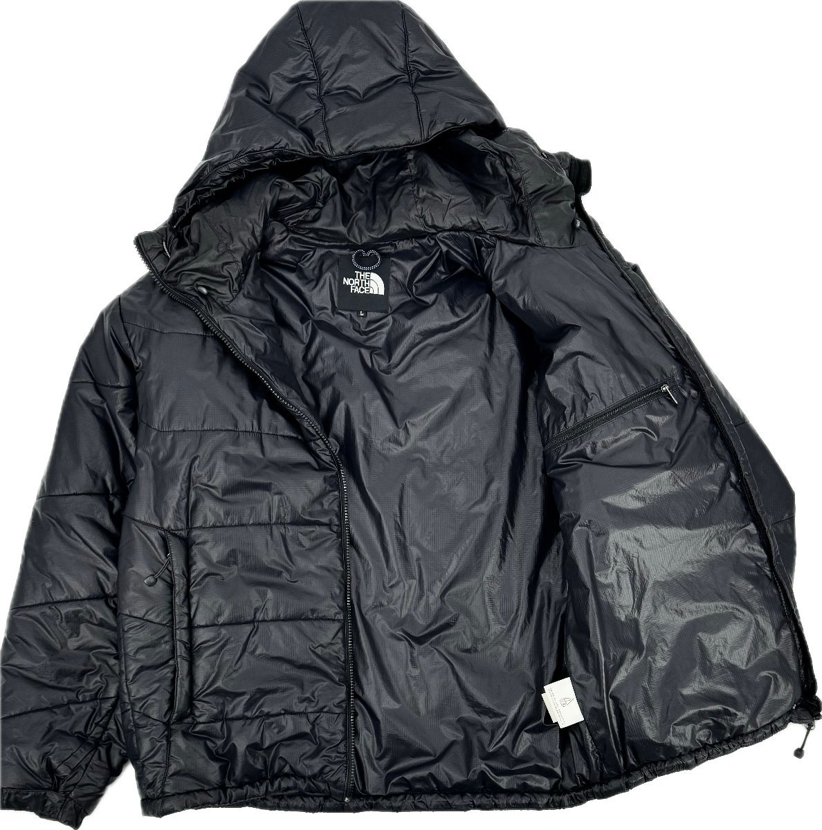 THE NORTH FACE ノースフェイス 「トランゴ ジャケット」 ナイロン 光電子 プリマロフト 中綿 フード付 撥水 軽量 NY17500 L 黒 国内正規品_画像5