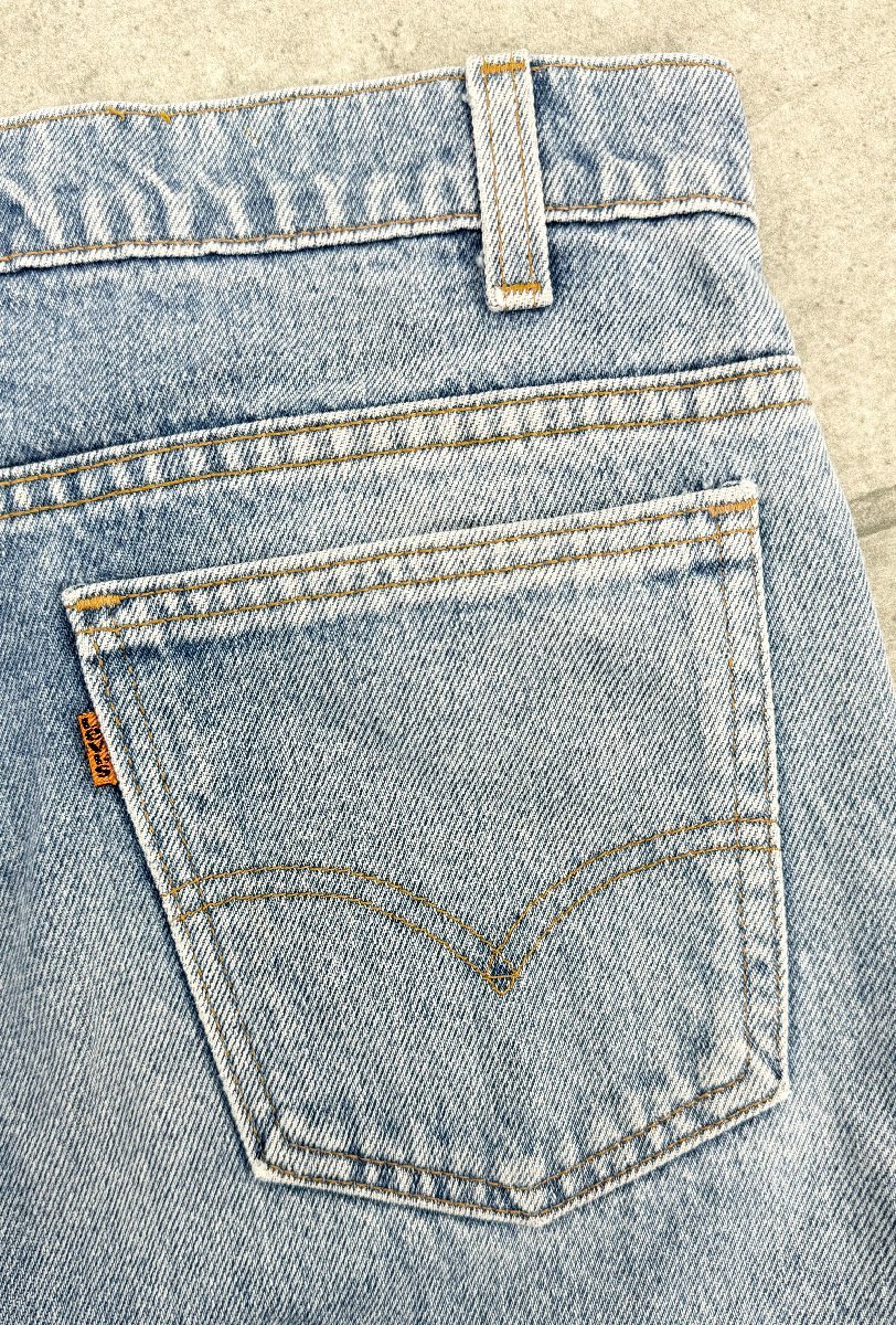 90s USA製 Levis リーバイス オレンジタブ 517 ブーツカット デニム パンツ ジーンズ W34 実寸W85cm 20517-0217 ボタン裏575 ヴィンテージ_画像3