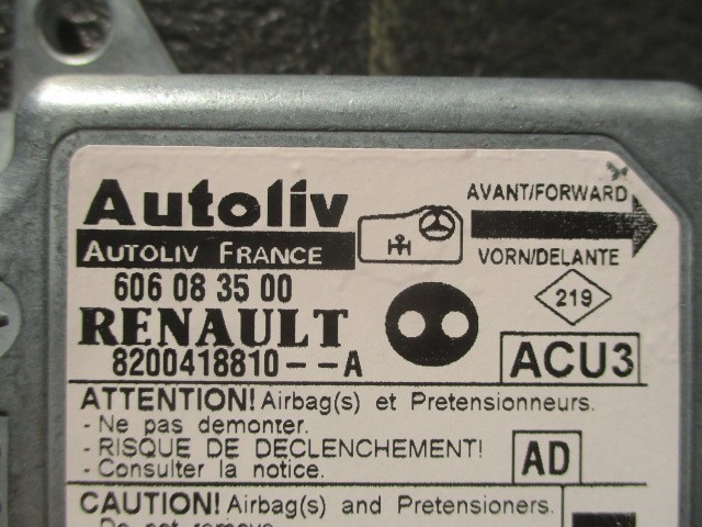 3829 ABA-KCK4M Renault Kangoo airbag computer CPU 8200418810-A 606 08 35 00 not yet development goods 