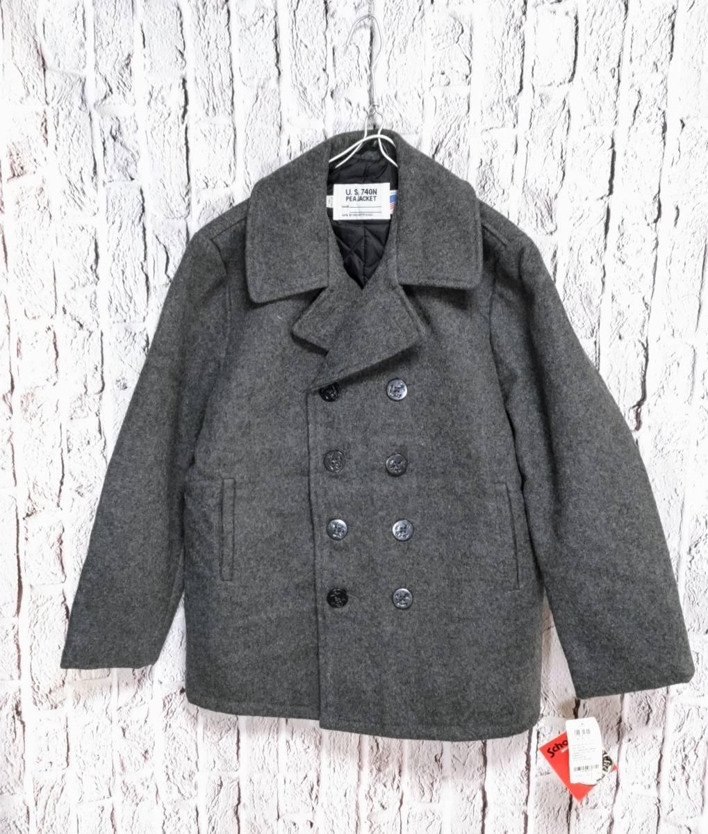 送料無料 新品 Schott U S 740N PEA JACKET ショット ピーコート