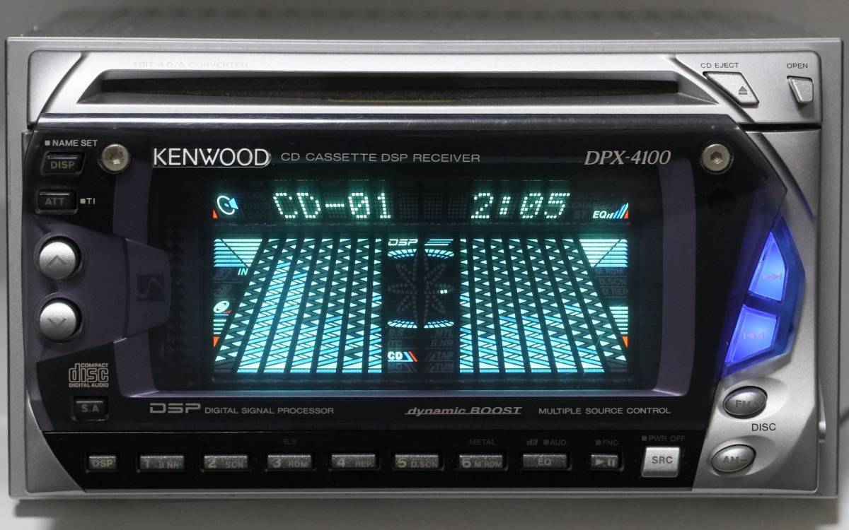 KENWOOD DPX-4100 カセット・CD DSP/EQ/スペアナ トヨタ 中古