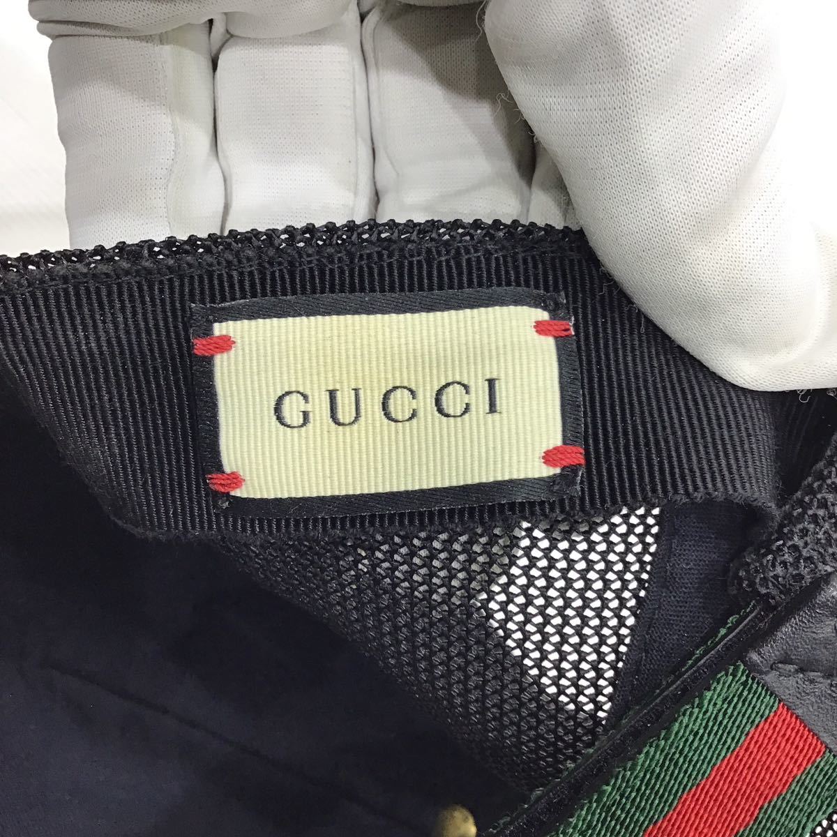 [GUCCI Gucci ]426887 Baseball cap mesh cap GG. pattern beige black 2311oki