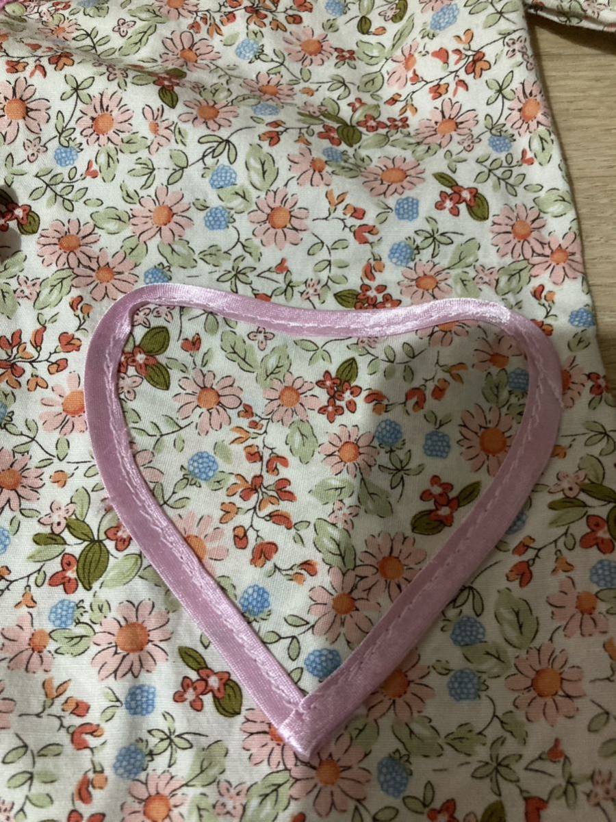 子供用チャイナ服 小花柄セットアップ ピンク 女の子 ガールズ 80〜85パジャマ ルームウェア ワンピースの画像4