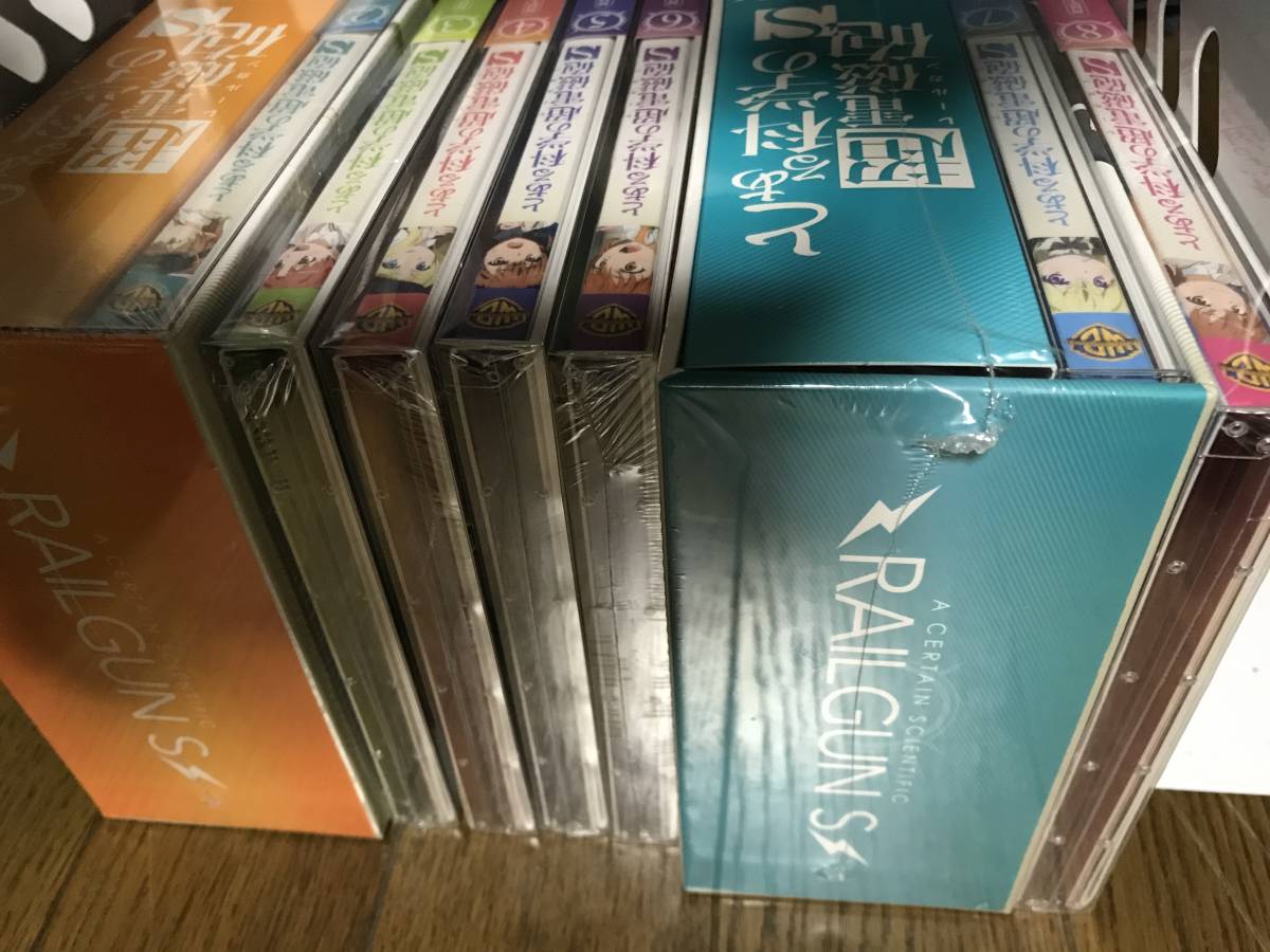 ２-8巻は未開封。とある科学の超電磁砲S 初回 全8巻セット BOX付。Blu-ray とある科学のレールガン_画像2