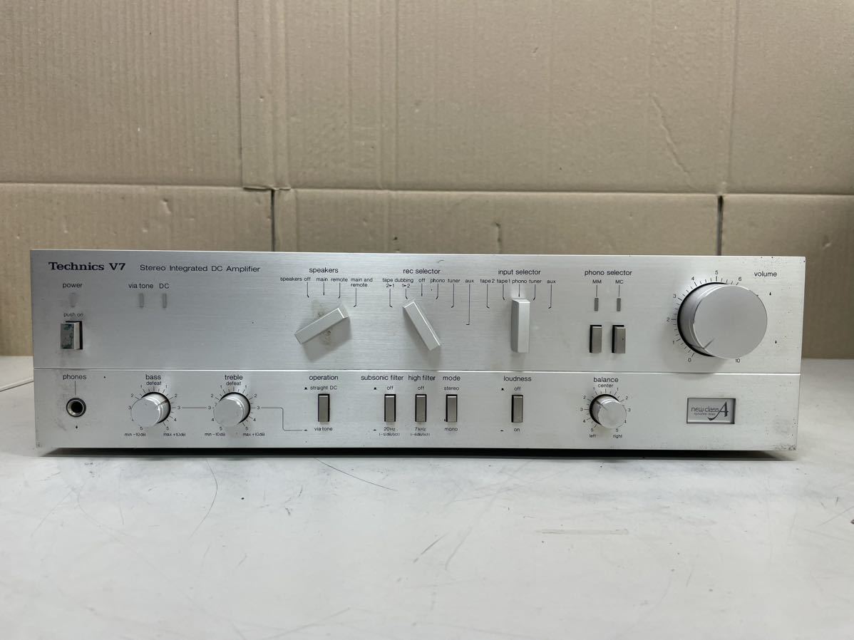 N749/ Technics テクニクス　ステレオ　アンプ　SU-V7 AMPLIFIER コード切れ_画像1