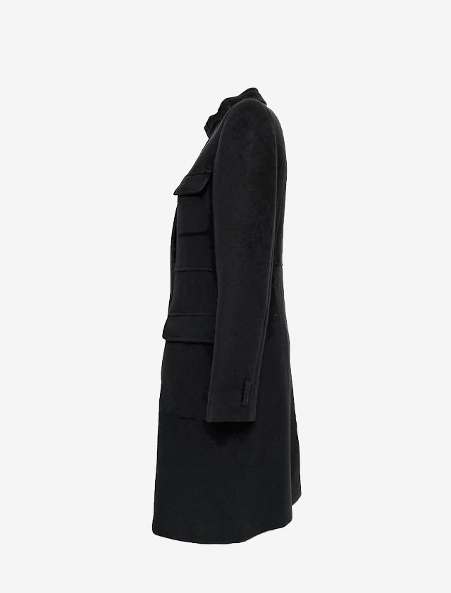 S MAX MARA エスマックスマーラ スタンドネック ブラックコート Wジップ