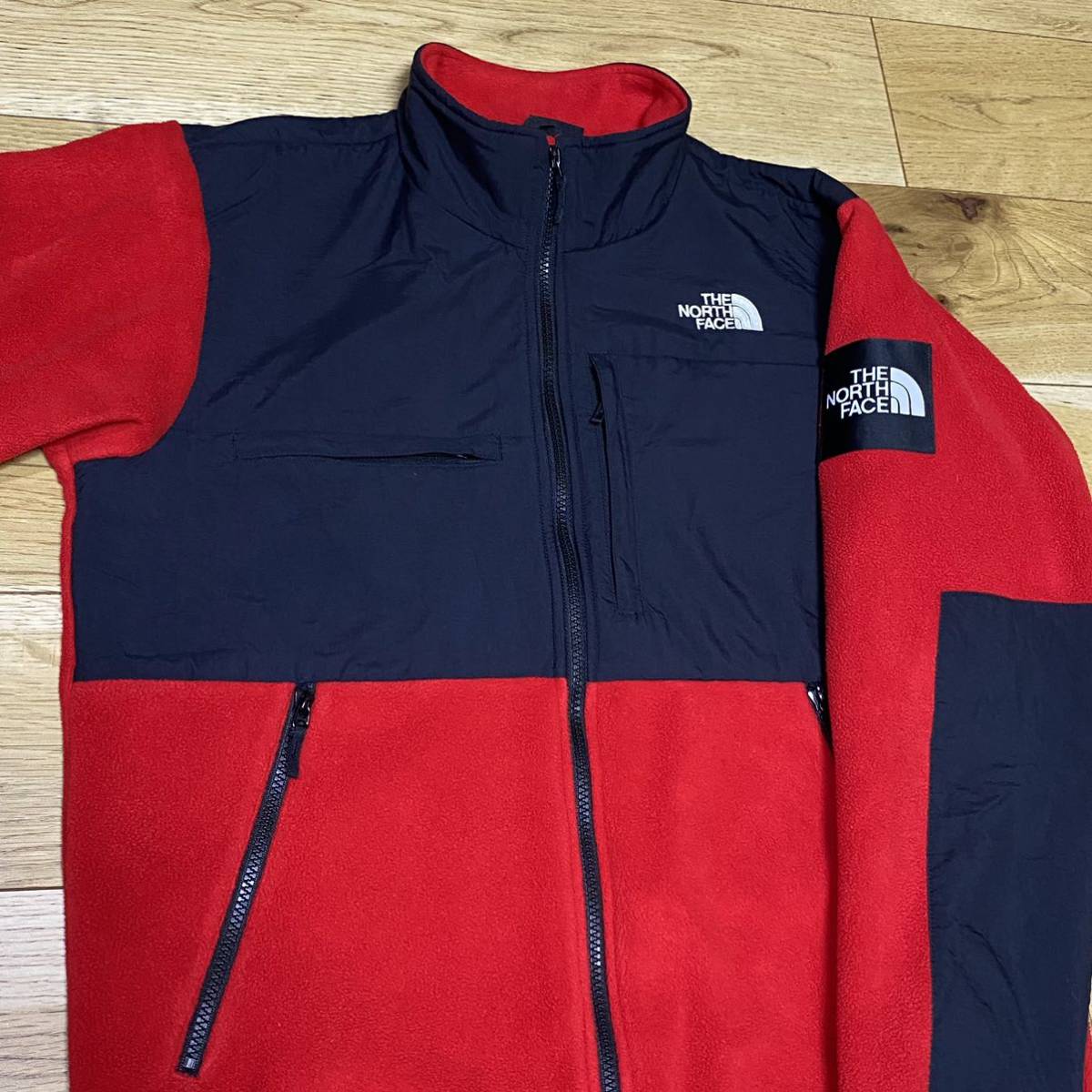 良品☆TNF ノースフェイス フリース ジャケット ブルゾン デナリ レッド