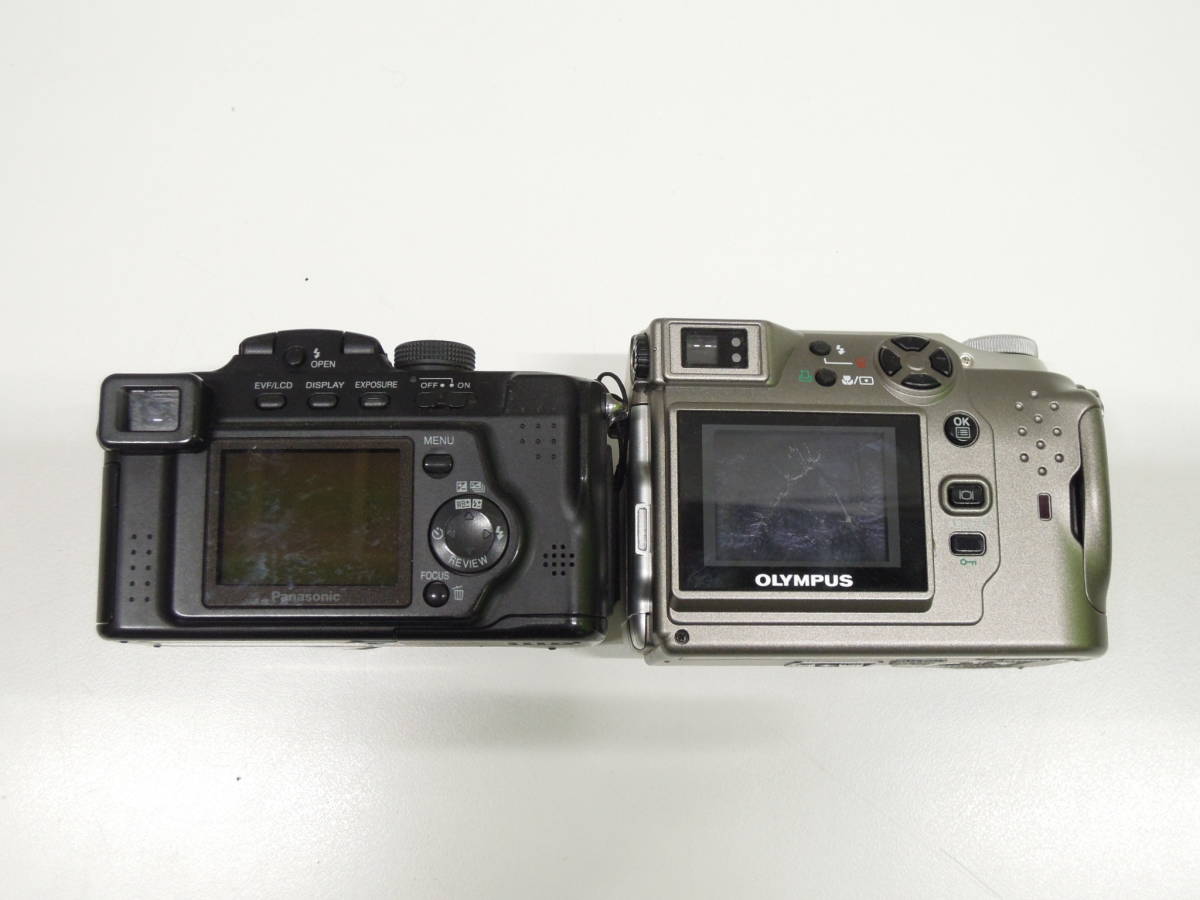 カメラ祭 カメラおまとめ 6台 Panasonic DMC-FZ5 DMC-FZ20 OLYMPUS C-3100 ZOOM Konica C-35 MR.70LX 通電 作動未確認 ジャンク_画像4