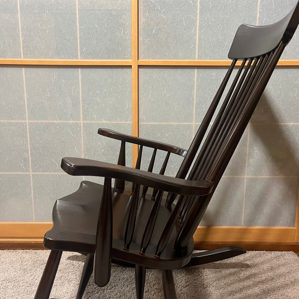 ヴィンテージ 美品 松本民芸 家具 ロッキングチェア 天然木 無垢