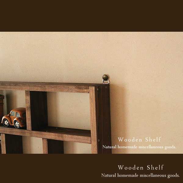 【送料無料】ハンドメイド 薄型ウォールシェルフ ウォルナット　木製_画像4