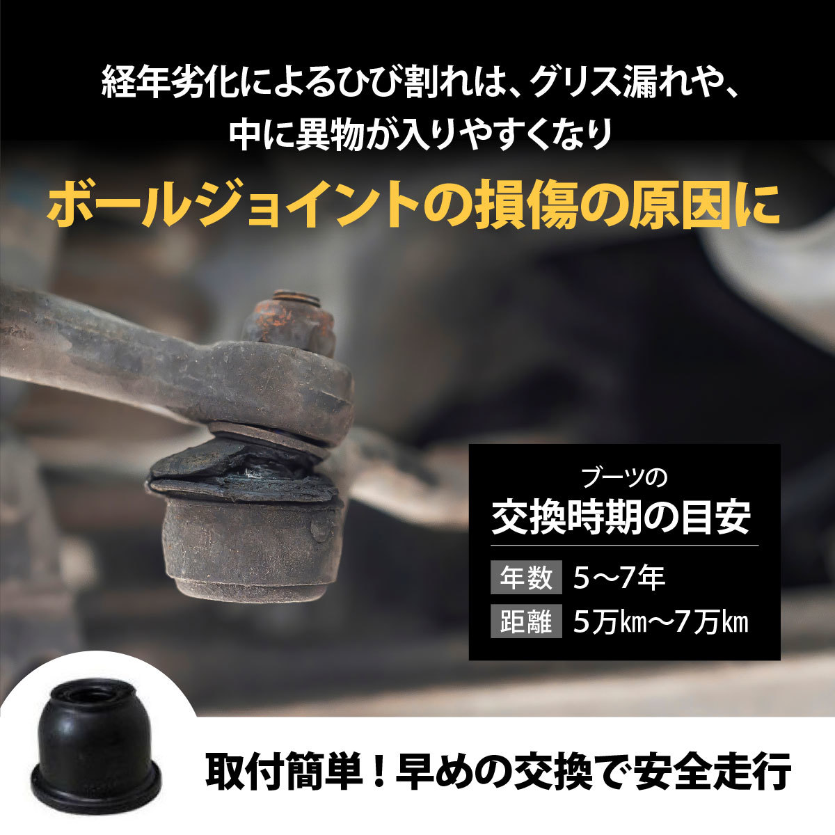  Oono rubber lower arm boots Daihatsu Copen mi rattan to Boon Mira Sonica Koo LA700S LA710S L350S L375S L250S L675S L685S